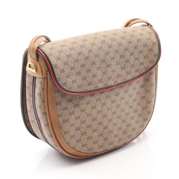 Gucci Micro GG Shoulder Bag PVC Coated Canvas Leather - Picture 4 of 8